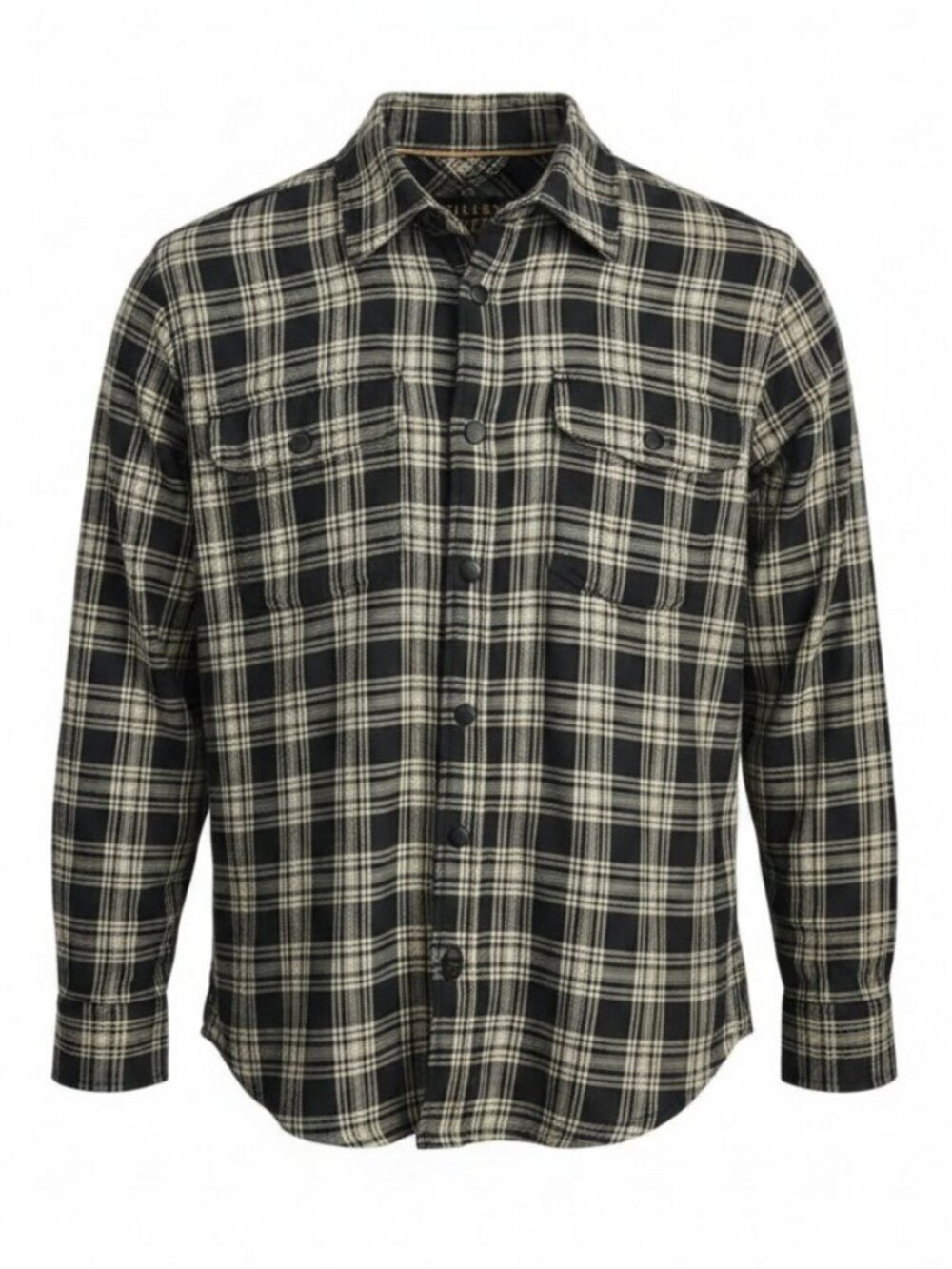 TILLEY TUFF Black Beige Plaid Workwear Button-Up Shirt l